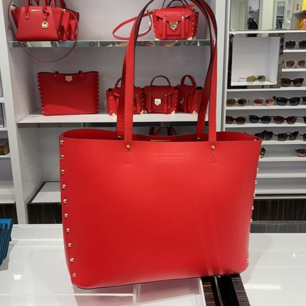 Michael Kors Manhattan Large Tote Leather Color Flame - Picture 7 of 16